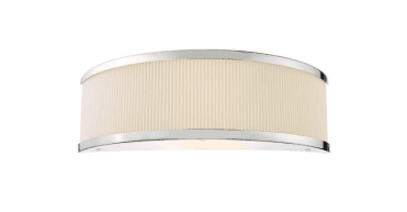 Alvaro Wall Light Polished Chrome With Ivory Shade