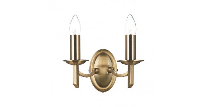 Där Lighting Ambassador 2 Light Wall Light Antique Brass Bracket Only