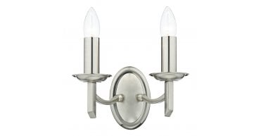 Ambassador 2 Light Wall Light Satin Chrome Bracket Only