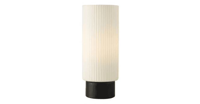 Där Lighting Aneska Table Lamp Matt Black and Opal Glass
