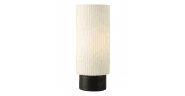 Aneska Table Lamp Matt Black and Opal Glass