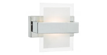 Apt Wall Washer Polished Chrome and White Glass LED