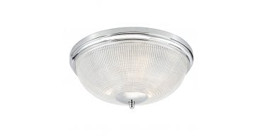 Arbor Bathroom 3 Light Flush Polished Chrome & Glass IP44