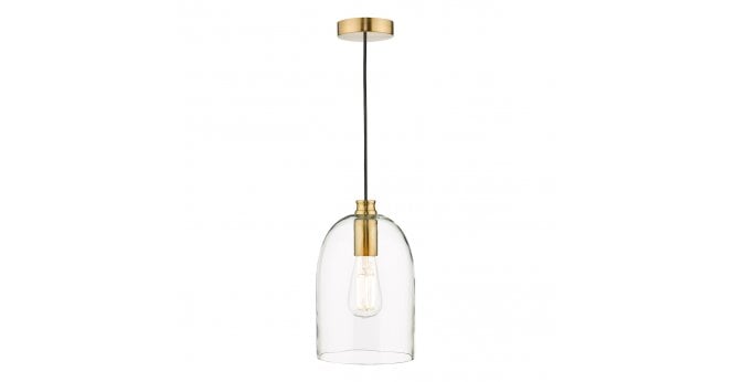 Där Lighting Archie Pendant Satin Bronze Glass