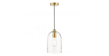 Archie Pendant Satin Bronze Glass
