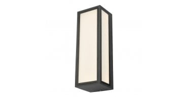 Arham Outdoor Wall Light Matt Grey Frosted Glass IP65 LED