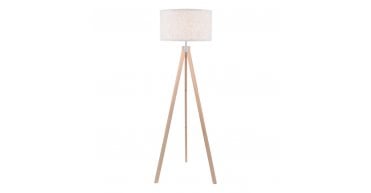 Armitage Tripod Floor Lamp Light Wood With Shade