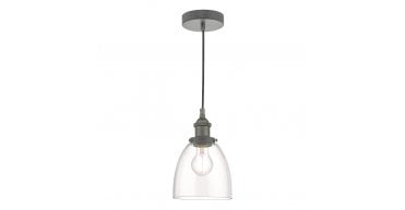 Arvin Pendant Antique Chrome & Glass