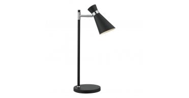 Ashworth Table Lamp Matt Black & Polished Chrome