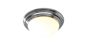 Barclay Small Bathroom Flush Polished Chrome Opal Glass IP44