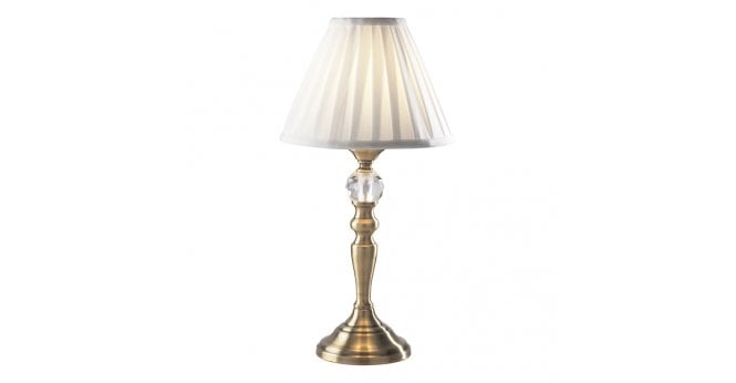 Där Lighting Beau Touch Table Lamp Antique Brass With Shade (Multipack)