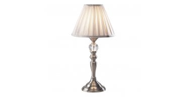 Beau Touch Table Lamp Satin Chrome With Shade (Multipack)
