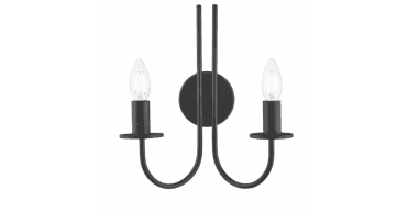 Becca 2 Light Wall Light Matt Black Bracket Only