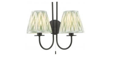 Becca 2 Light Wall Light Matt Black With Shade