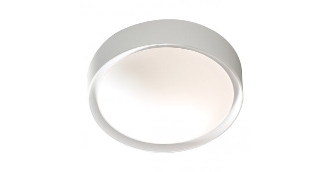 Där Lighting Beta Bathroom Flush Cream & Opal Glass IP44
