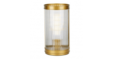 Bianka Table Lamp Satin Bronze and Ribbed Glass