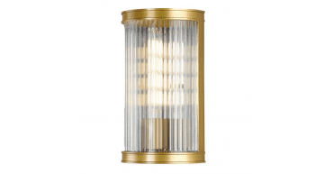 Bianka Wall Light Satin Bronze and Ribbed Glass