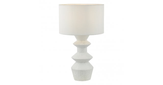 Där Lighting Bidelia Table Lamp Matt White With Shade