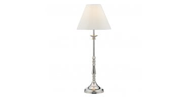 Blenheim Table Lamp Polished Nickel With Shade (Multipack)