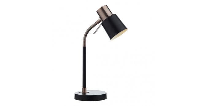 Där Lighting Bond Desk Lamp Matt Black and Polished Copper