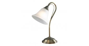 Boston Table Lamp Antique Brass and Opal Glass