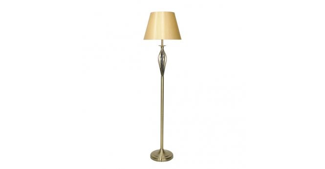Där Lighting Bybliss Floor Lamp Antique Brass With Shade (Multipack)