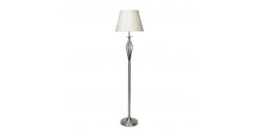 Bybliss Floor Lamp Satin Chrome With Shade (Multipack)