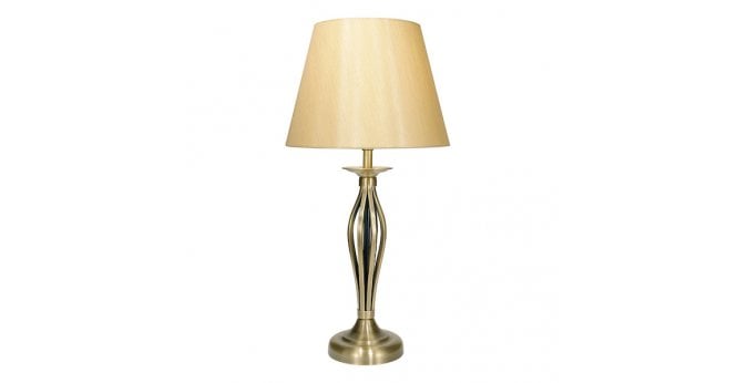 Där Lighting Bybliss Table Lamp Antique Brass With Shade (Multipack)