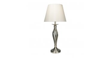 Bybliss Table Lamp Satin Chrome With Shade (Multipack)