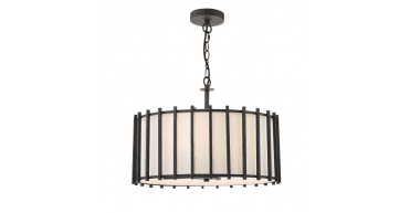 Cagliari 4 Light Pendant Matt Black With Shade
