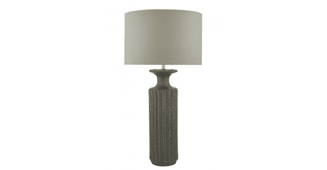 Där Lighting Cassandra Grey Cotton Drum Shade 40cm