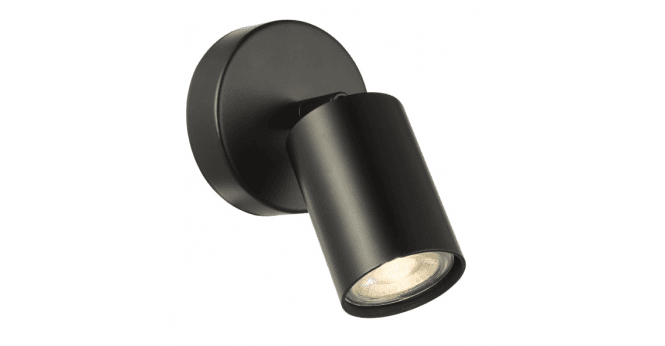 Där Lighting Cawley Single Spotlight Matt Black