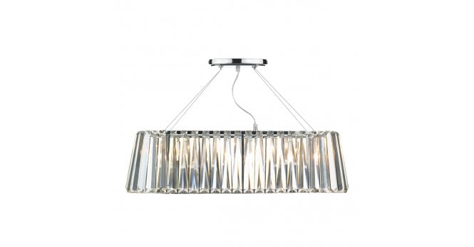 Där Lighting Cecilia 3 Light G9 Oval Linear Pendant Bar