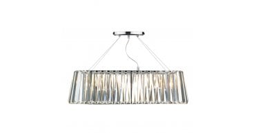 Cecilia 3 Light G9 Oval Linear Pendant Bar