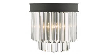 Celeus 2 Light Wall Light Anthracite & Crystal