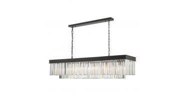 Celeus 6 Light Bar Pendant Anthracite & Crystal