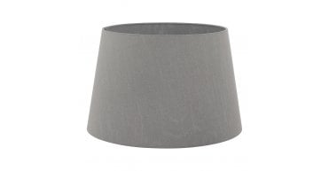 Cezanne Grey Faux Silk Tapered Drum Shade 35cm