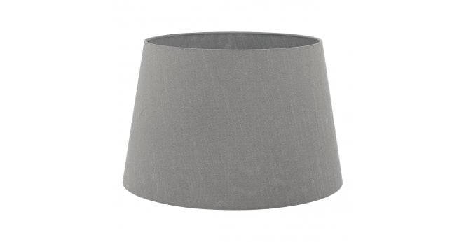 Där Lighting Cezanne Grey Faux Silk Tapered Drum Shade 40cm