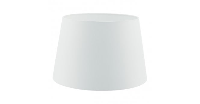 Där Lighting Cezanne White Faux Silk Tapered Drum Shade 35cm