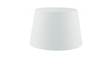 Cezanne White Faux Silk Tapered Drum Shade 35cm