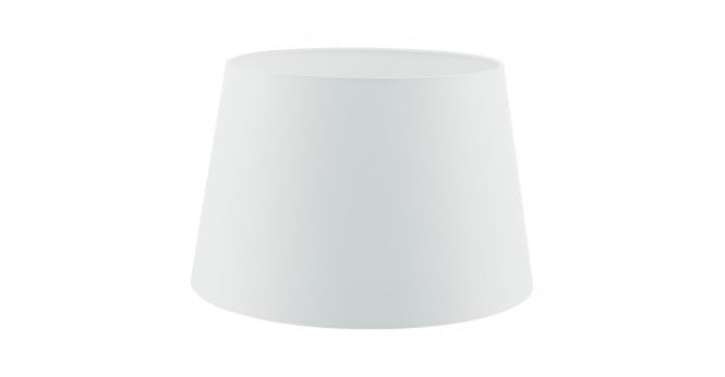 Där Lighting Cezanne White Faux Silk Tapered Drum Shade 45cm