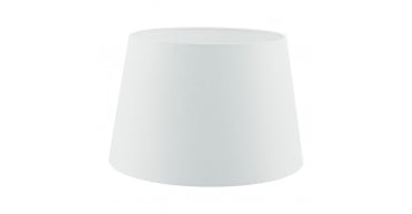 Cezanne White Faux Silk Tapered Drum Shade 45cm