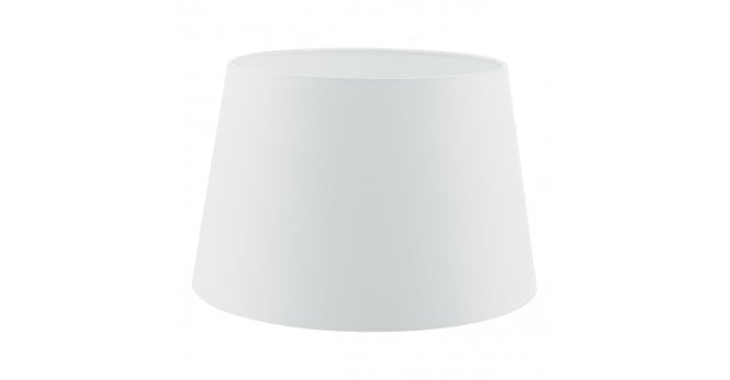 Där Lighting Cezanne White Faux Silk Tapered Drum Shade White 40cm