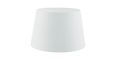 Cezanne White Faux Silk Tapered Drum Shade White 40cm