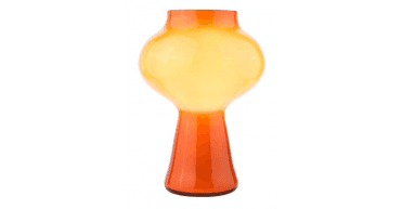 Chrissy Table Lamp Orange Art Glass