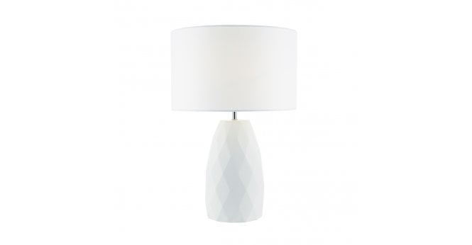 Där Lighting Ciara Table Lamp White With Shade