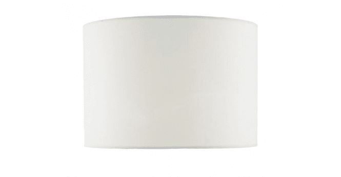 Där Lighting Ciara White Linen Drum Shade 33cm