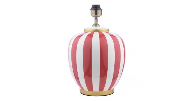 Där Lighting Circus Ceramic Table Lamp Red & White Base Only