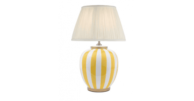 Där Lighting Circus Table Lamp Yellow Ceramic and White Ceramic With Shade
