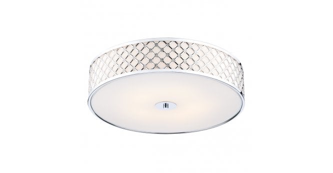 Där Lighting Civic 5 Light Flush Large Polished Chrome